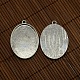 40x30mm Clear Oval Glass Cabochon Cover and Antique Silver Alloy Blank Pendant Cabochon Settings for DIY Portrait Pendant Making UK-DIY-X0154-AS-LF-4