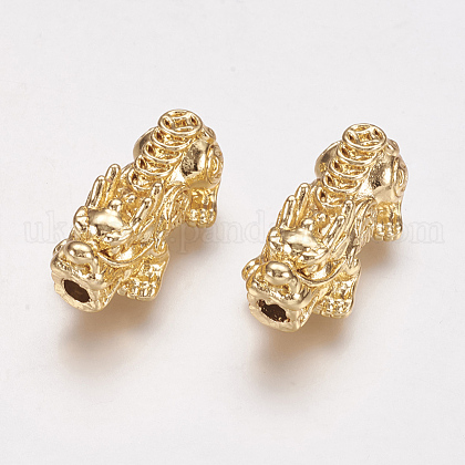 Feng Shui Real 24K Gold Plated Alloy Beads UK-PALLOY-L205-06D-1