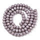 Opaque Solid Color Glass Beads Strands UK-GLAA-L026-6mm-01-01-2