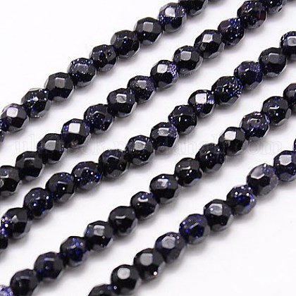 Synthetic Goldstone Beads Strands UK-G-G545-03C-K-1