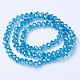 Electroplate Glass Beads Strands UK-EGLA-A034-T6mm-A13-2