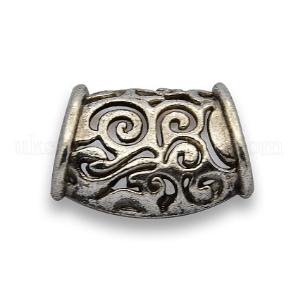 Tibetan Style Carved Alloy Beads UK-PALLOY-J493-37AS-1