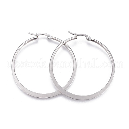 201 Stainless Steel Hoop Earrings UK-EJEW-A052-27B-1