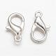 Silver Color Plated Alloy Lobster Claw Clasps UK-X-E102-S-3