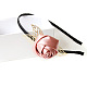 Satin Ribbon Rose Iron Hair Bands Jewelry UK-X-OHAR-N0006-019-4