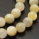 Round Yellow Shell Beads Strands UK-BSHE-N006-01-10mm-K-2