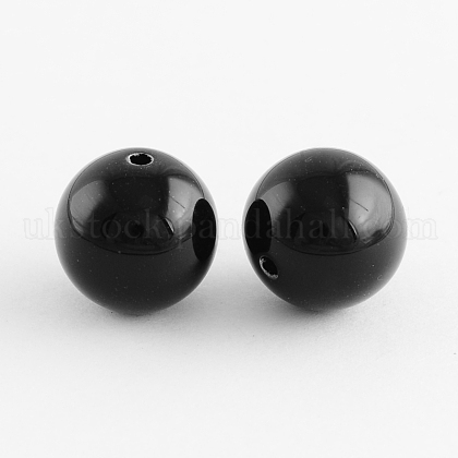 Chunky Bubblegum Round Acrylic Beads UK-SACR-S044-8mm-20-1