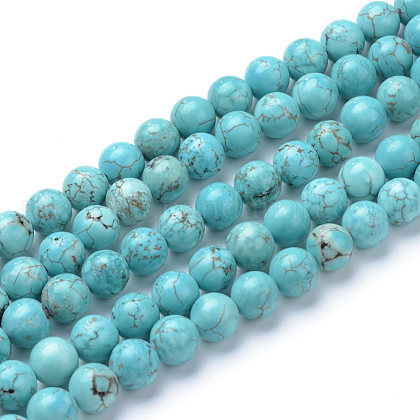 Natural Green Turquoise Beads Strands UK-G-T055-4mm-12-1