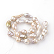 Natural Baroque Pearl Keshi Pearl Beads Strands UK-PEAR-R064-28-2