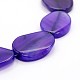 Dyed Natural Agate Flat Oval Bead Strands UK-G-J283-03-1