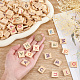 Random Mixed Capital Letters or Unfinished Blank Wooden Scrabble Tiles UK-DIY-WH0162-89-3