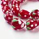 Handmade Lampwork 3D Strawberry Beads UK-LAMP-R109A-15-2