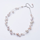 ABS Imitation Pearl Beaded Necklaces UK-NJEW-D286-04-1