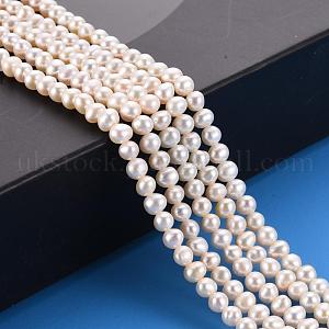 Natural Cultured Freshwater Pearl Beads Strands UK-PEAR-R063-07A