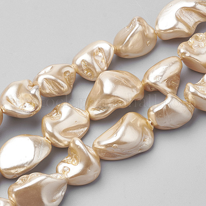 Shell Pearl Beads Strands UK-PEAR-Q008-12C-1