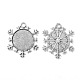 Christmas Ornaments Alloy Snowflake Pendant Cabochon Settings UK-X-TIBEP-O006-29AS-2