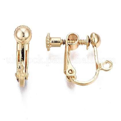 Brass Clip-on Earring Findings UK-X-KK-Q764-029-1