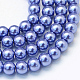 Baking Painted Pearlized Glass Pearl Round Bead Strands UK-HY-Q330-8mm-09-1