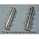 8-strands Brass Slide Lock Clasps UK-KK-H311-G-3