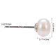 Pearl Ball Stud Earrings UK-EJEW-Q701-01A-2